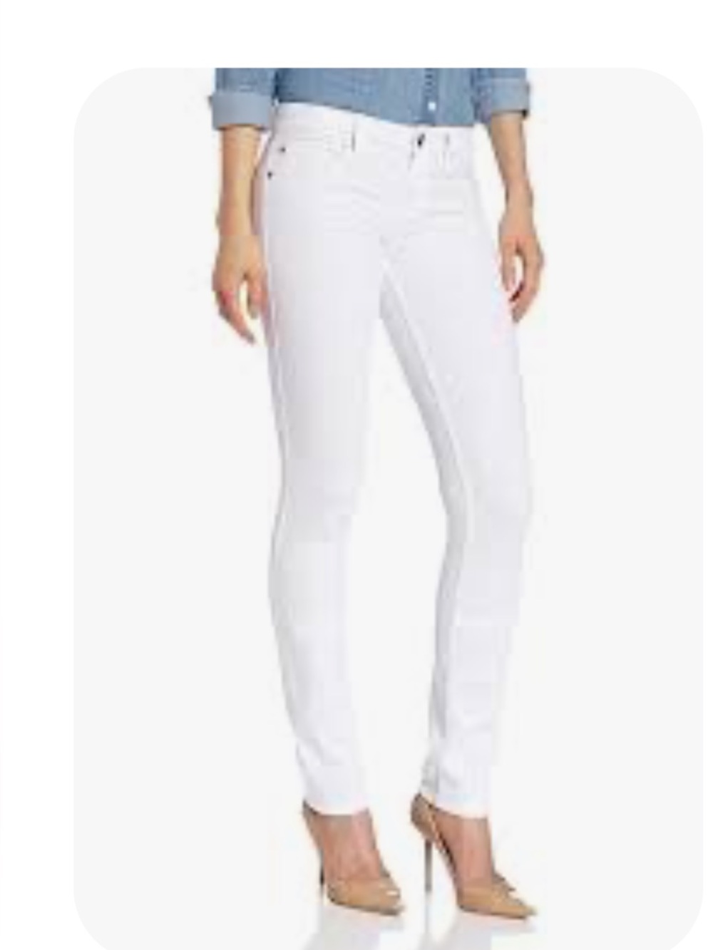 Level 99 White Women's Slim Skinny Straight Jeans NWT SIZE 29